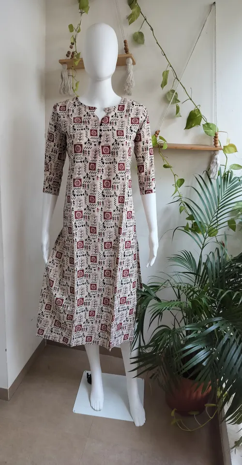 Warli Print Cotton Kurti 3